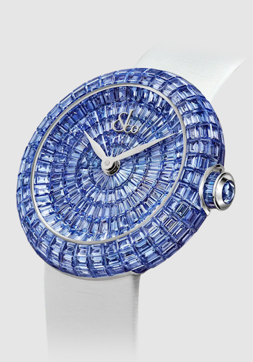 Review Jacob & Co brilliant baguette ICY BLUE SAPPHIRES BA521.30.BI.BI.A Replica watch